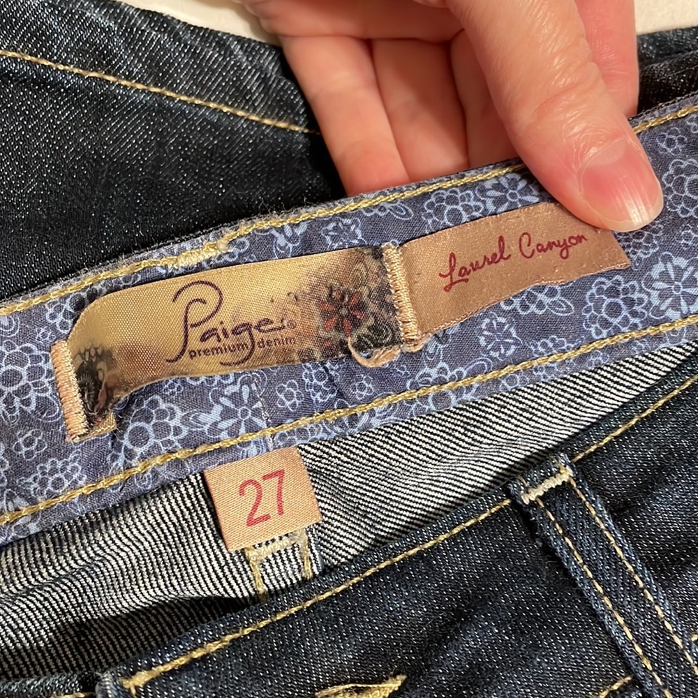 Paige vintage Laurel Canyon flare jeans 27 - Picture 2 of 5